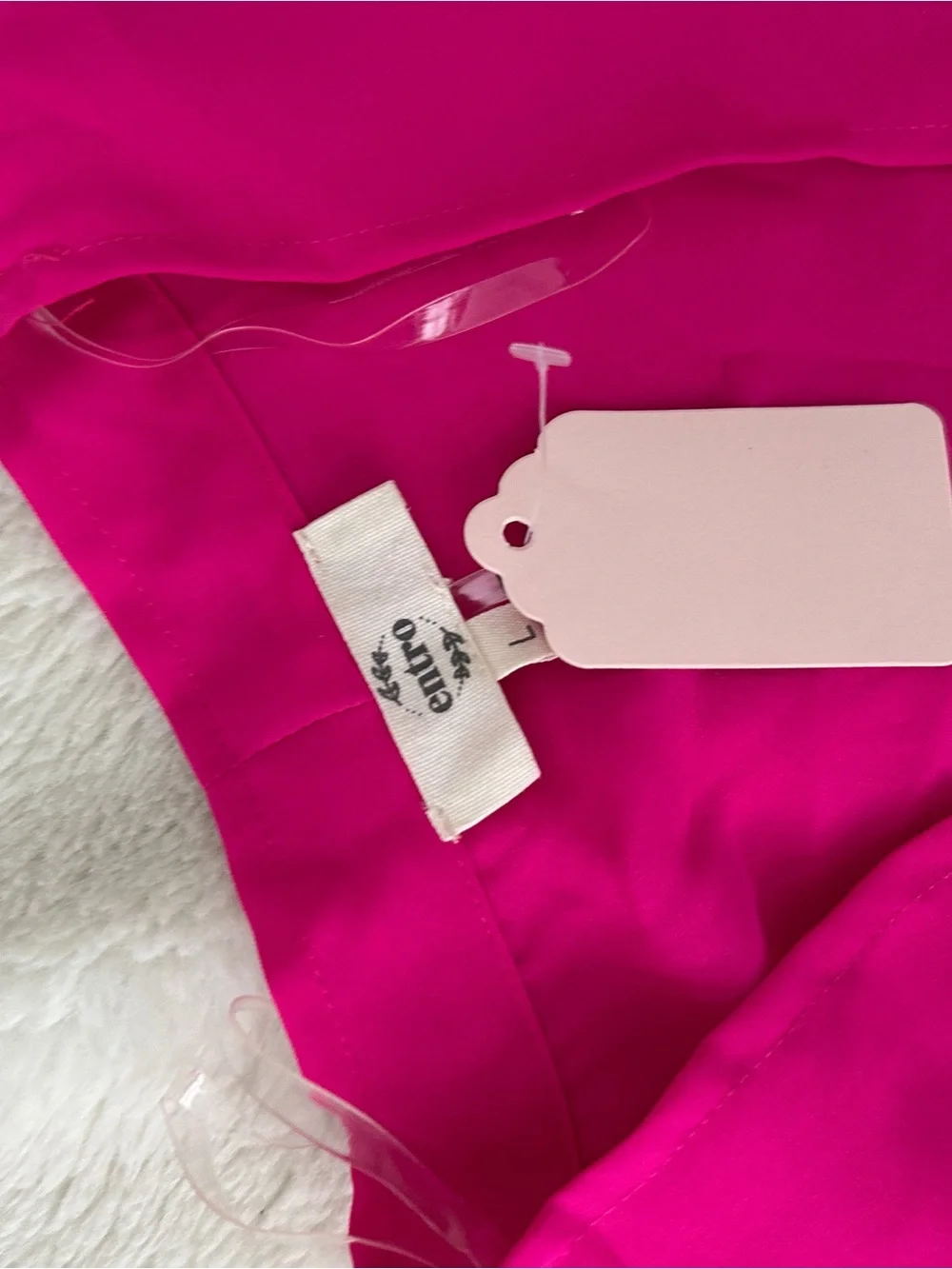 entro Hot Pink Feather-Trim Kids One Piece Bodysuit